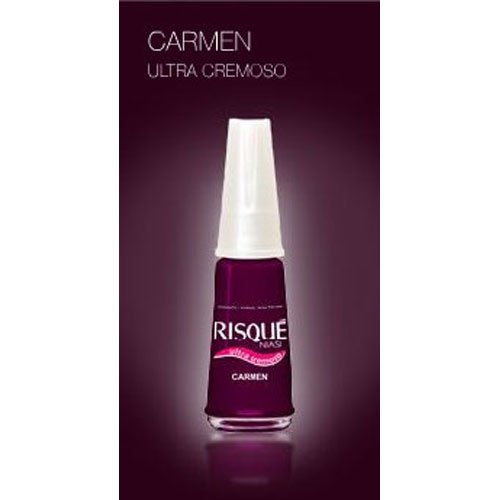 Esmalte de uñas Risqué Carmen berenjena ultracremoso 8ml