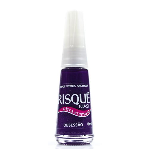 Esmalte de uñas Risqué Obsessao morado ultracremoso 8ml