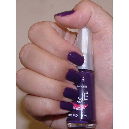 Esmalte de uñas Risqué Obsessao morado ultracremoso 8ml