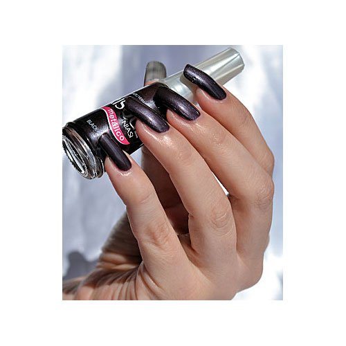 Esmalte de uñas Risqué Black Out grafito metalizado 8ml