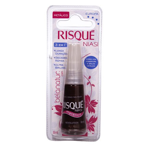 Esmalte de uñas Risqué Revolution marrón metalizado 8ml