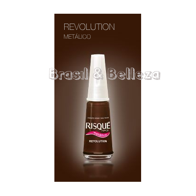 Esmalte de uñas Risqué Revolution marrón metalizado 8ml