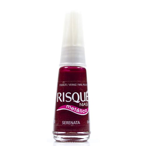 Esmalte de uñas Risqué Serenata granate metalizado 8ml