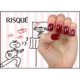 Nail polish Risqué Serenata burgundy metallic 8ml