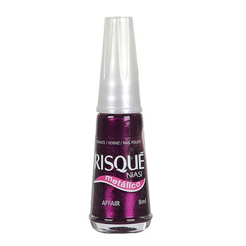 Esmalte de uñas Risqué Affair morado metalizado 8ml