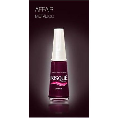 Esmalte de uñas Risqué Affair morado metalizado 8ml