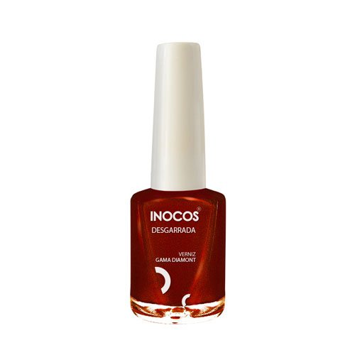Esmalte de uñas Inocos Desgarrada rojo con purpurina 9ml