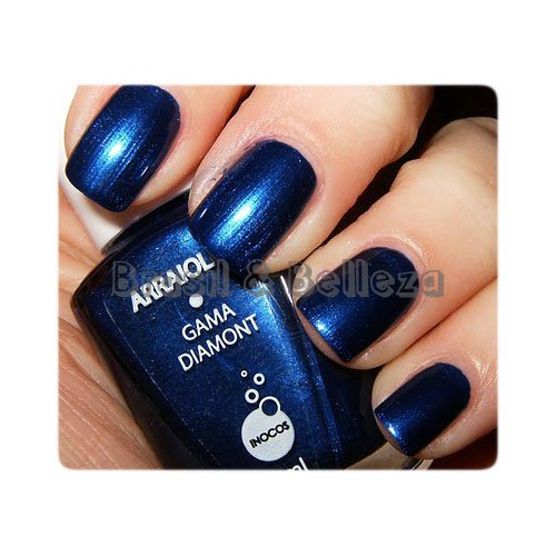 Esmalte de uñas Inocos Arraiolos azul con purpurina 9ml