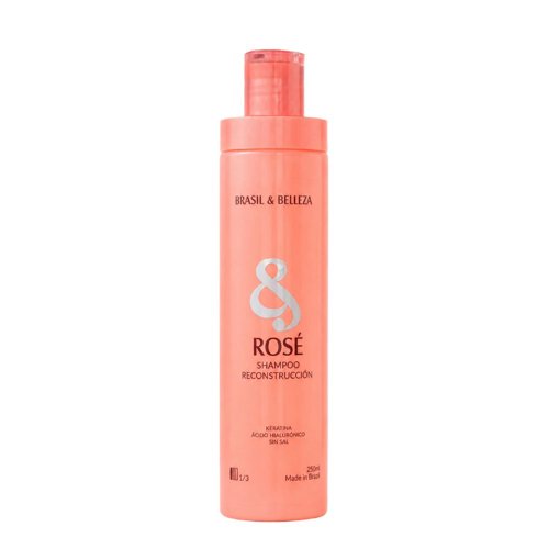 Champú B&B Rosé Keratina y Hialurónico Reconstrucción sin sal 250ml