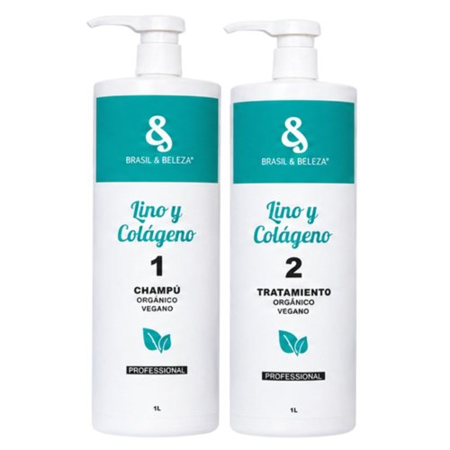 Kit Alisado de Keratina B&B Lino y Colágeno 2x1L