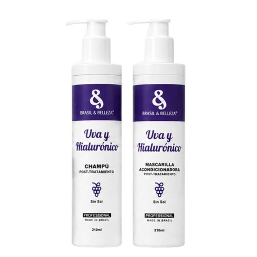 Kit Mantenimiento B&B Uva y Hialurónico Home Care sin sal 2x250ml
