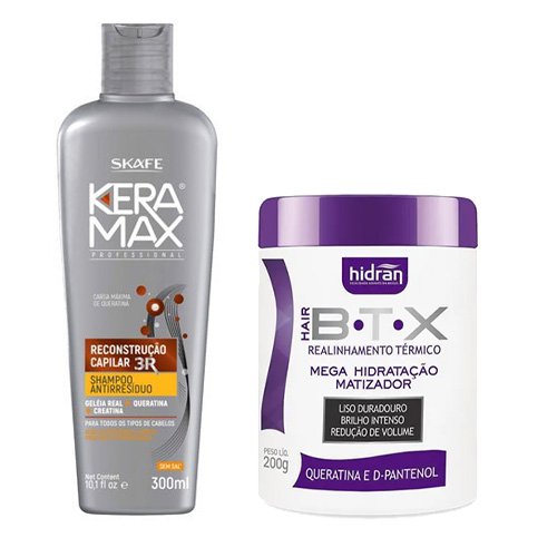 Kit Lifting Capilar Hidran BTX Matizador Desmaya Cabello 2 productos