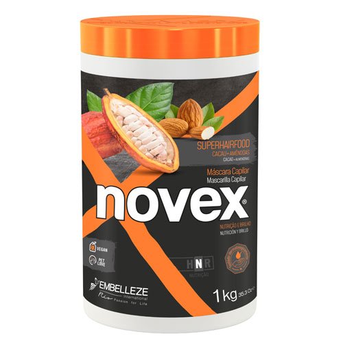 Mascarilla Novex SuperHairFood Cacao y Almendras vegano 1Kg