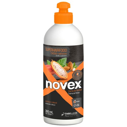 Leave-in cream Novex SuperHairFood Cocoa and Almonds vegan 300ml Leave-in cream Novex SuperHairFood Cocoa and Almonds vegan 300ml