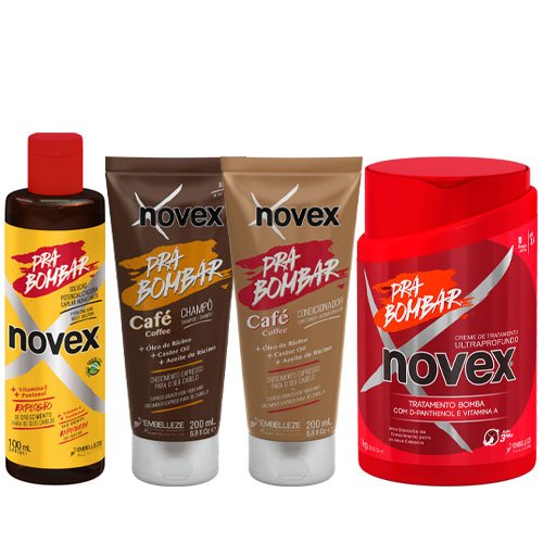 Maintenance pack Novex Pra Bombar Coffe 4 products