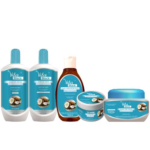Pack mantenimiento VitaBlack Coco sin sal ni sulfatos 5 productos
