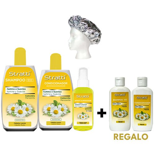Pack Mantenimiento Stratti Camomila & Keratina con Filtro Solar UV 4 productos