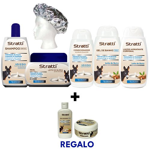 Pack mantenimiento Stratti Leche de Burra, Retinol & Keratina 6 productos