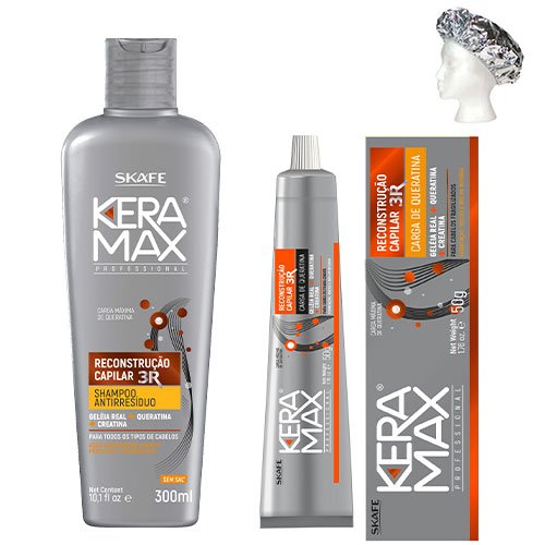 Treatment pack Skafe Keramax Reconstruction Keratin Recharge 3 products