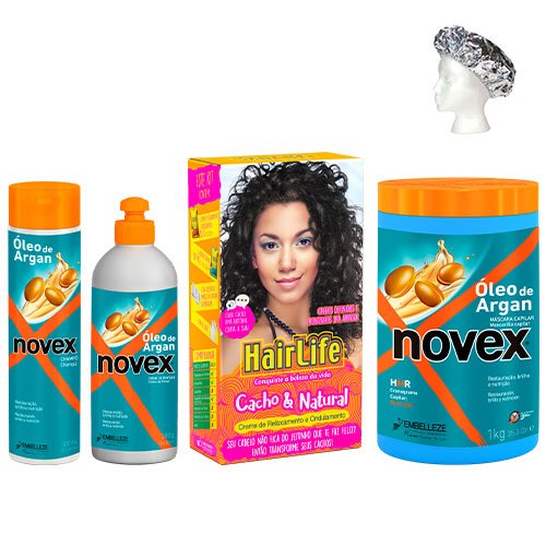 Treatment pack Embelleze HairLife Curls 5 products - BrasilyBelleza