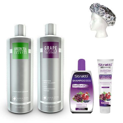 Treatment pack Amazon Keratin Grape Straightening 5 products