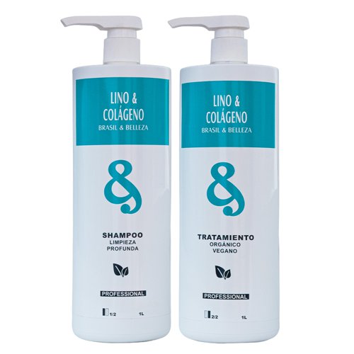 Kit Keratin Straightening B&B Flax and Collagen 2x1L