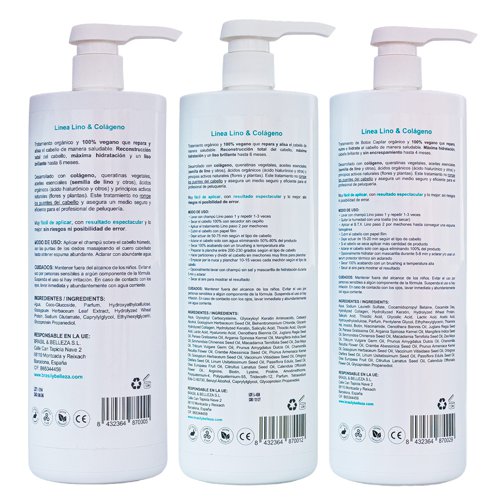 Kit Alisado y Lifting B&B Lino y Colágeno 3x1L