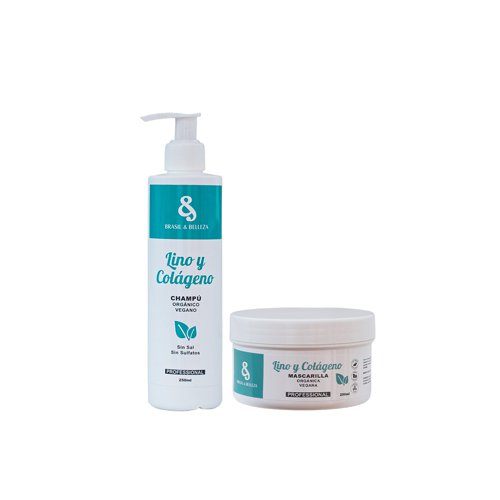 Maintenance Kit B&B Flax and Collagen Home Care salt-free sulphate-free 2x250ml