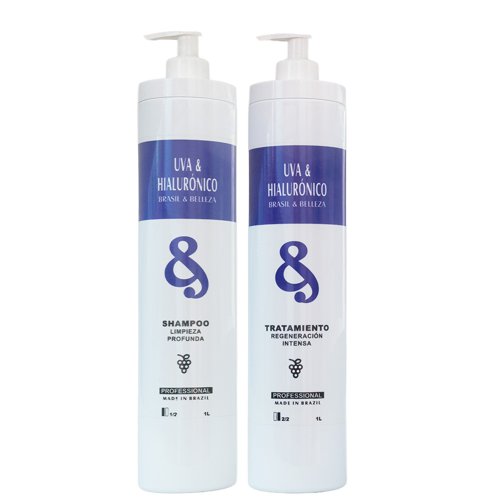 Kit Keratin Straightening B&B Grape and Hyaluronic 2x1L