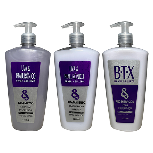 Kit Straightening and Botox B&B Grape and Hyaluronic 3x1L