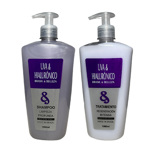 Kit Keratin Straightening B&B Grape and Hyaluronic 2x1L