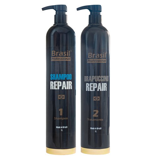 Kit Alisado Brasil Professional Brapuccino Repair 2x1L