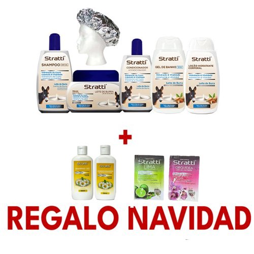 Pack mantenimiento Stratti Leche de Burra, Retinol & Keratina 6 productos