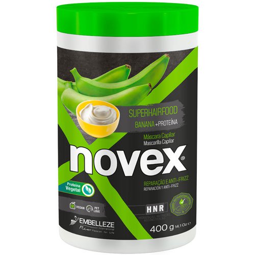 Mascarilla Novex SuperHairFood Banana y Proteína vegano 400g