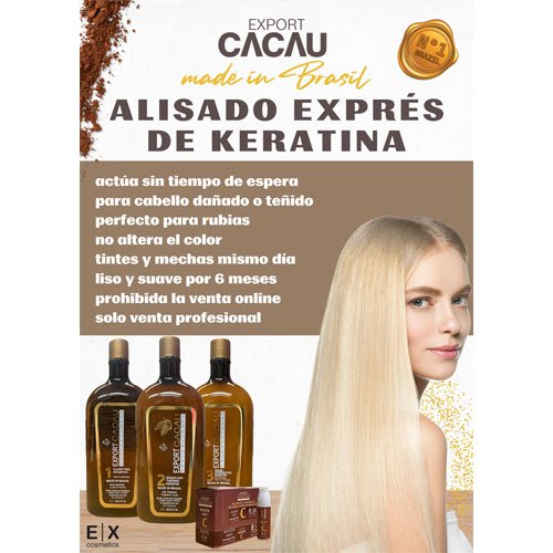 Kit Alisado de Keratina Export Cacau 3x1L