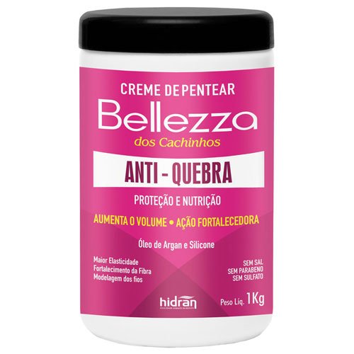 Crema de Peinar Hidran Bellezza de Rizos Anti-rotura Low Poo 1Kg