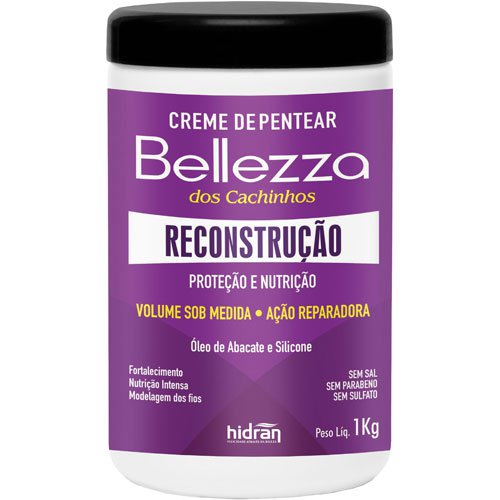 Leave-in cream Hidran Bellezza Curls Reconstruction Low Poo 1Kg Leave-in cream Hidran Bellezza Curls Reconstruction Low Poo 1Kg