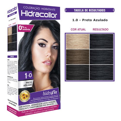 Kit Ammonia-free Dye Hidracollor 1.0 Black 100ml  