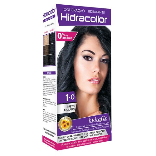 Kit Ammonia-free Dye Hidracollor 1.0 Black 100ml  