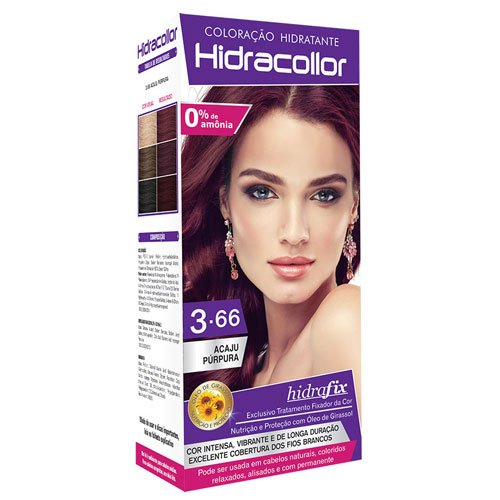Kit Tinte Hidracollor 3.66 Caoba Púrpura sin amoniaco 100ml
