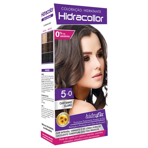 Kit Ammonia-free Dye Hidracollor 5.0 Light Brown 100ml  