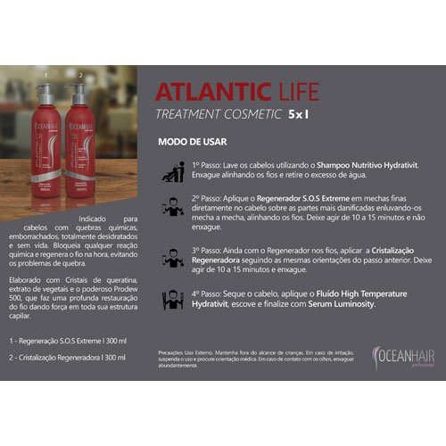 Tratamiento Ocean Hair Atlantic Life Plex Regeneración 300ml