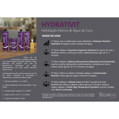 Serum Ocean Hair Hydrativit Hair Shield 2 in 1 1L