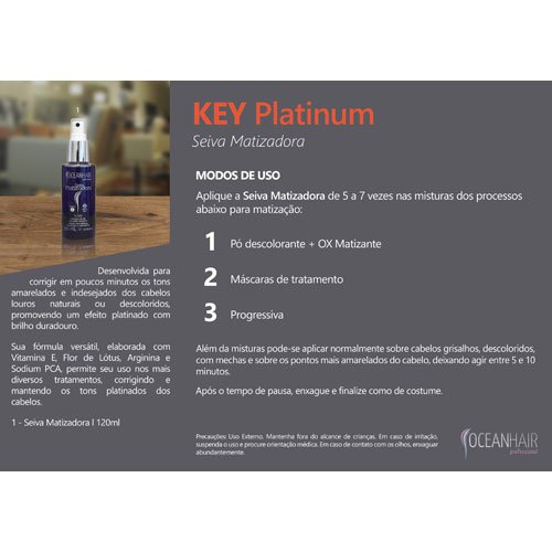 Toner Ocean Hair Key Platinum Matting Liquid 120ml