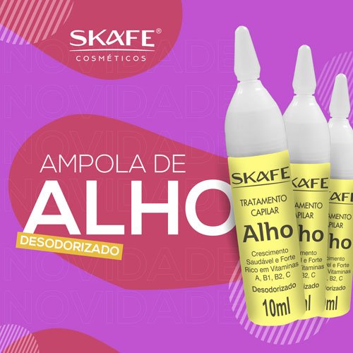 Vial single dose Skafe Garlic Anti-loss and Anti-dandruff 10ml