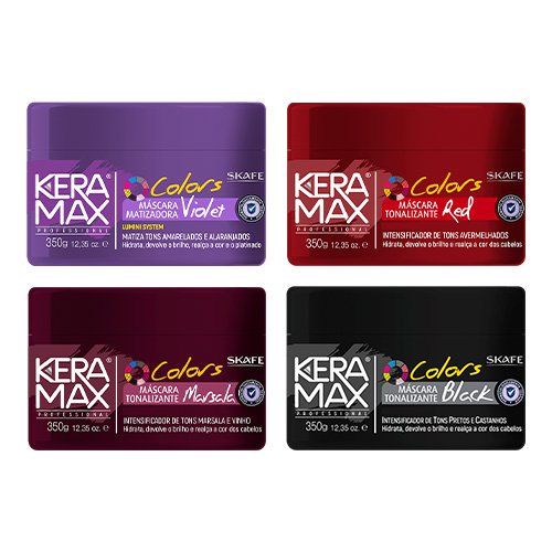 Treatment Kit Skafe Toning Masks Keramax Colors 4x350g