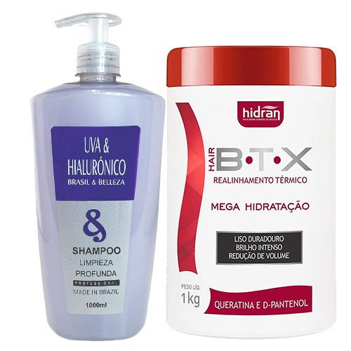 Kit Botox Hidran BTX Desmaya Cabello Profesional 2 productos 2x1Kg