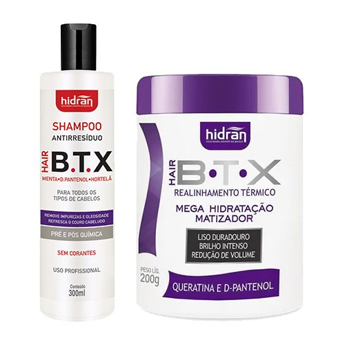 Kit Botox Hidran BTX Matizador Desmaya Cabello 2 productos