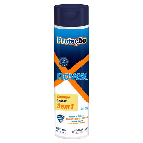 Shampoo Novex Protection 3in1 Unisex salt-free 300ml