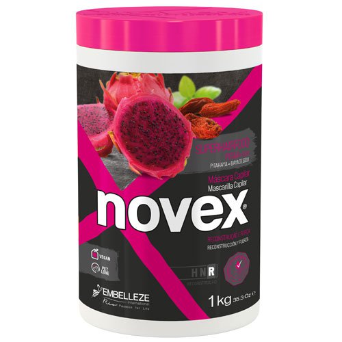 Mascarilla Novex SuperHairFood Pitaya y Goji Berry vegana 1Kg Mascarilla Novex SuperHairFood Pitaya y Goji Berry vegana 1Kg